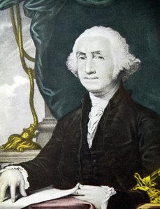 Currier & Ives Illustration 19th Century. George Washington first president of the United States